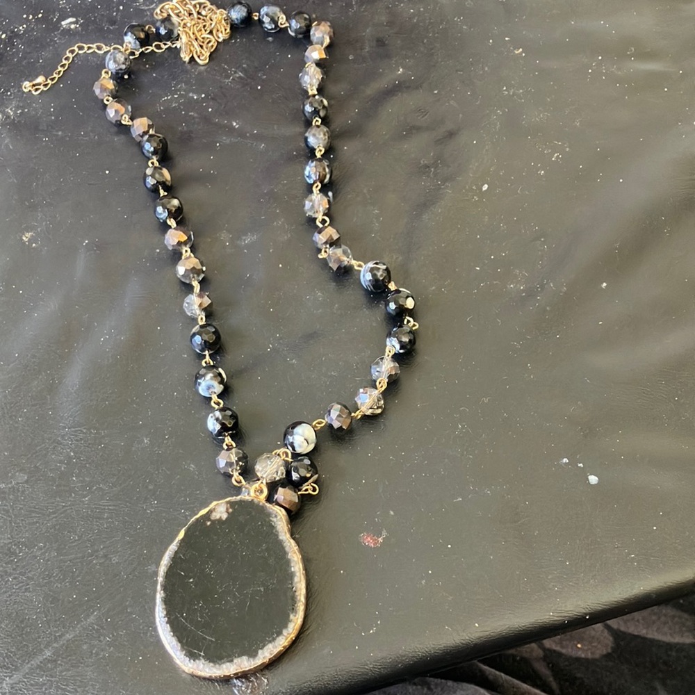 Beaded statement making necklace